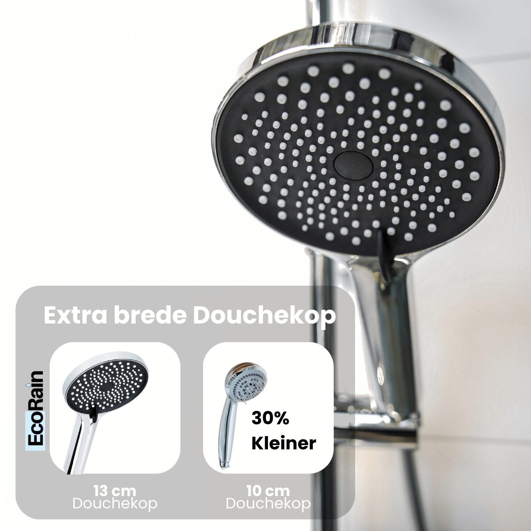 EcoRain Water Saving Shower Head Charly 13 cm - Chrome