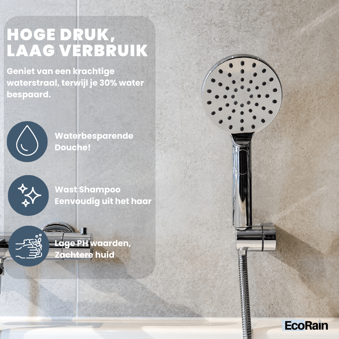 Waterbesparende Douchekop Josh 12 cm - Chroom