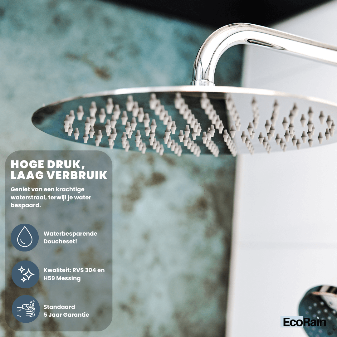 douchekop chroom waterbesparend informatie