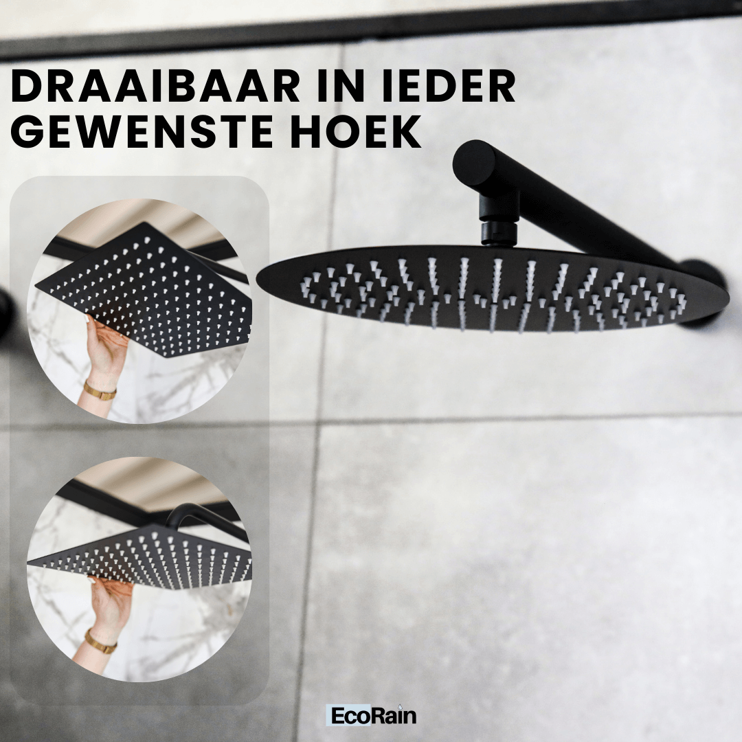 douchekop zwart draaibaar