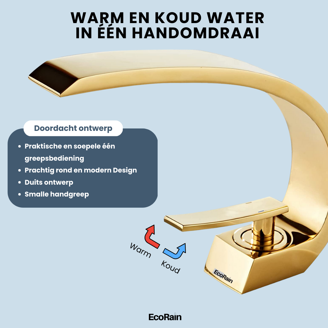 Wastafelkraan Sophie Designer - Goud