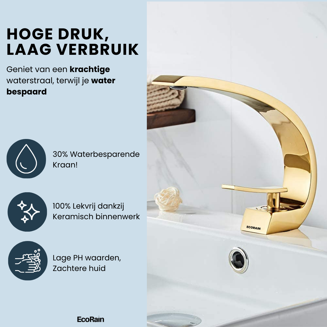 Wastafelkraan Sophie Designer - Goud