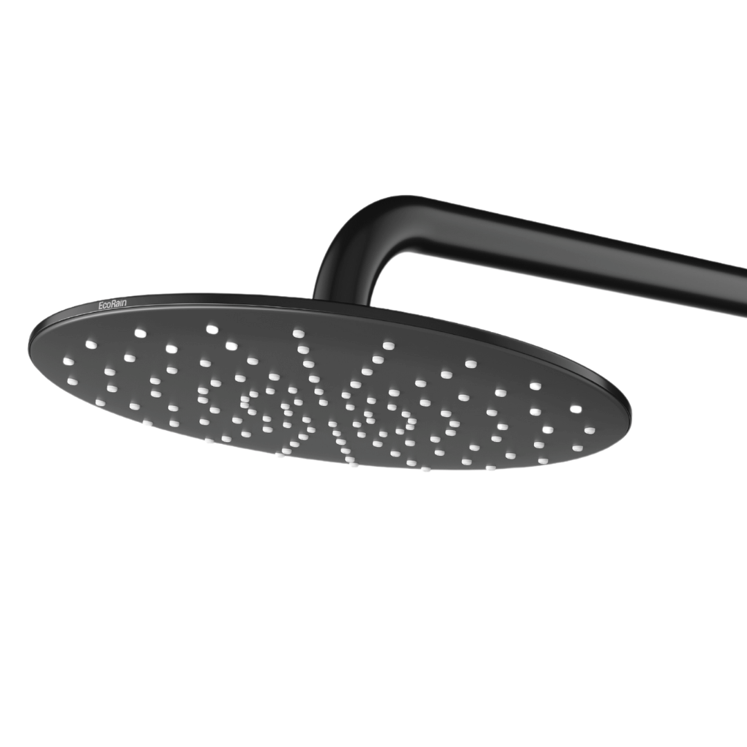 Hoofddouchekop 25 cm Glenn zwart waterbesparend