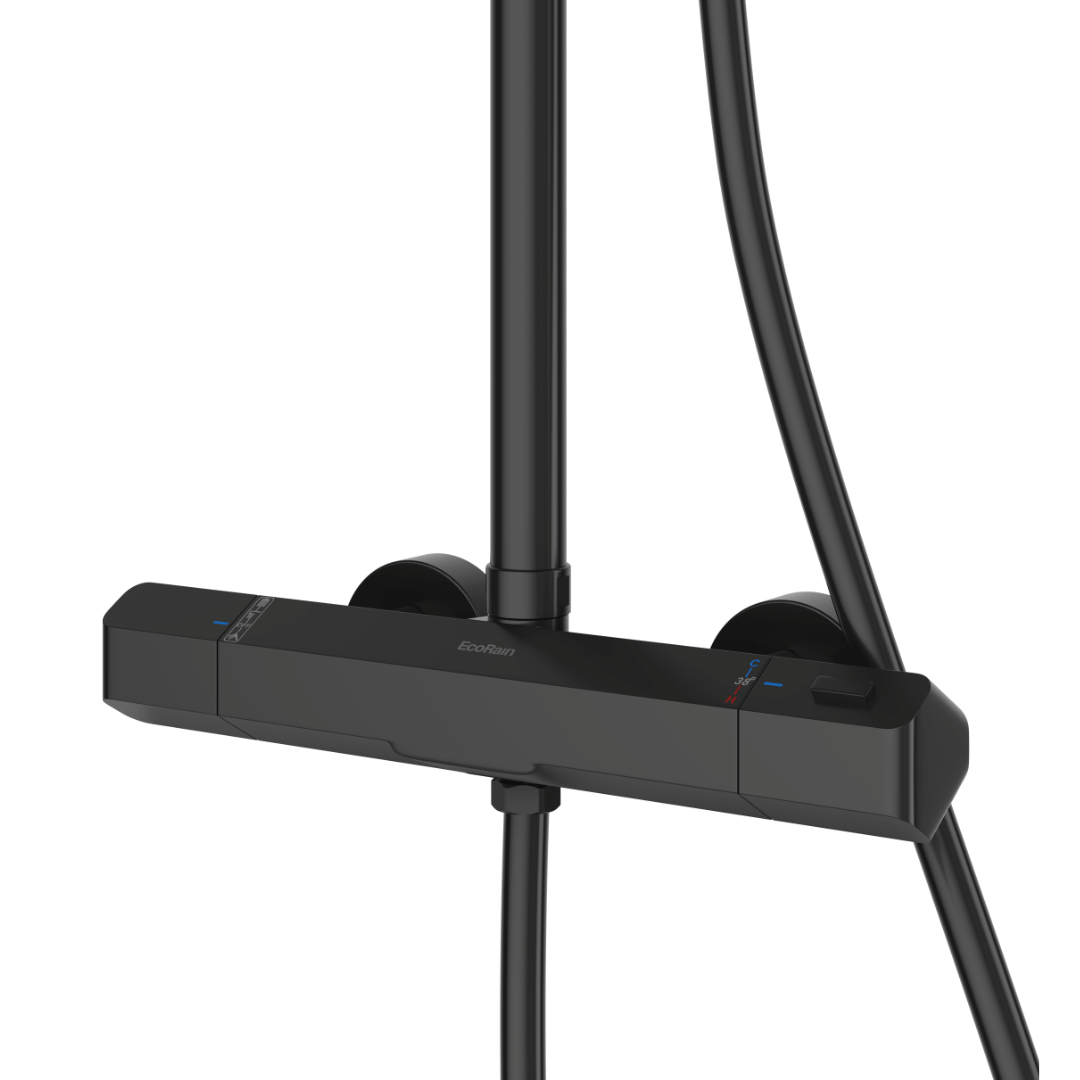 thermostaatkraan zwart hartafstand 15 cm