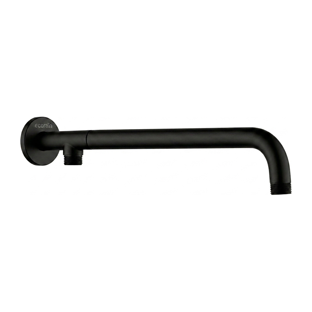 Hoofddouche Douchearm 44 cm met Slangaansluiting - Zwart