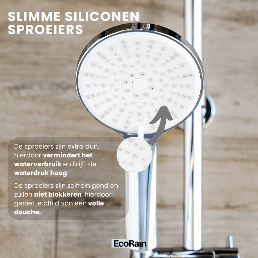 Douchekop Chroom 12 cm Waterbesparend