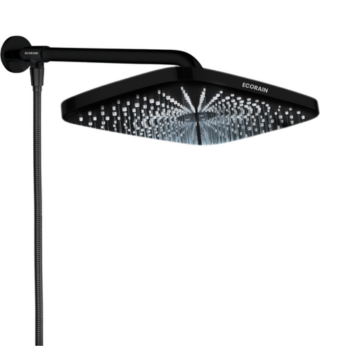 Regendoucheset Melvin 30 cm - Zwart