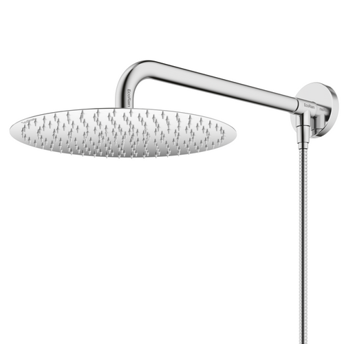 Ronde Regendouche met slang Tyler 20 cm - Chroom