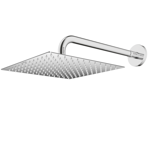 Vierkante RVS Regendouche met douchearm Tyler 30 cm - Chroom