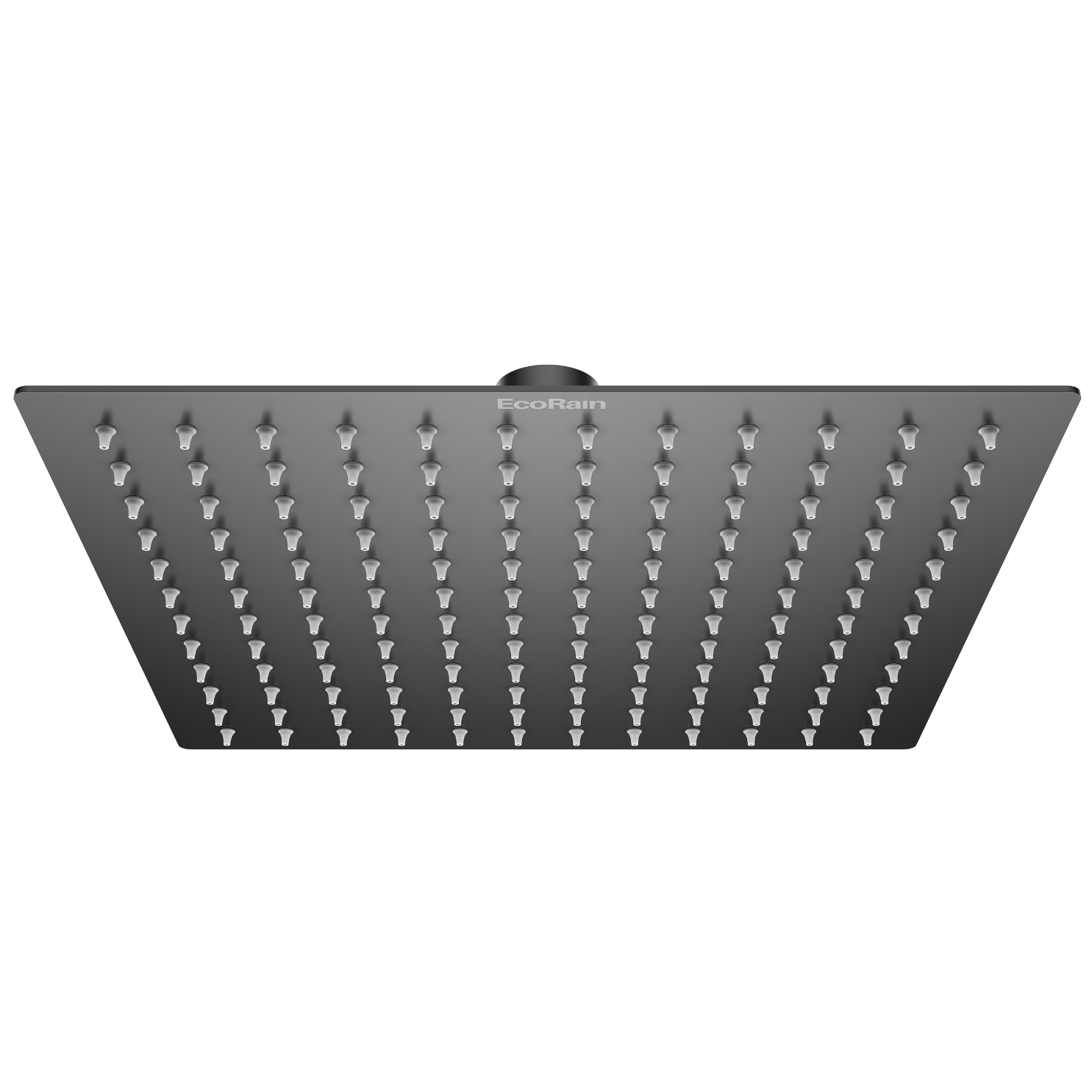 Square Stainless Steel Rain Shower Head Tyler 20 cm - Black