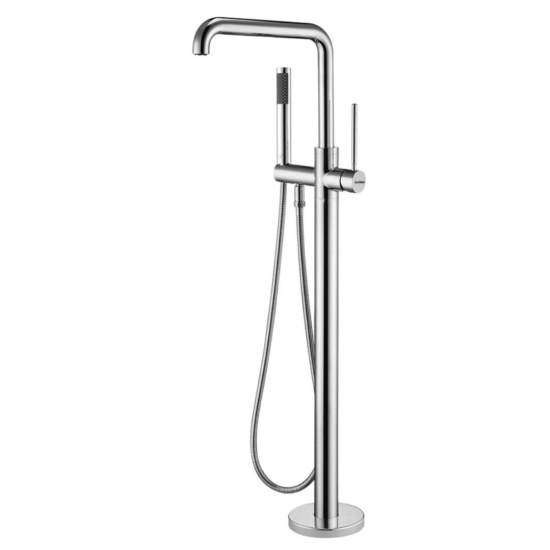 Freestanding Bath Tap with Shower Head Charles - Chrome