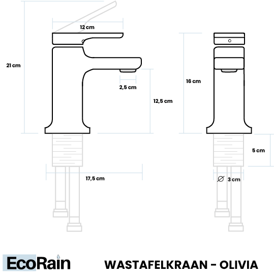 Wastafelkraan Olivia - Chroom