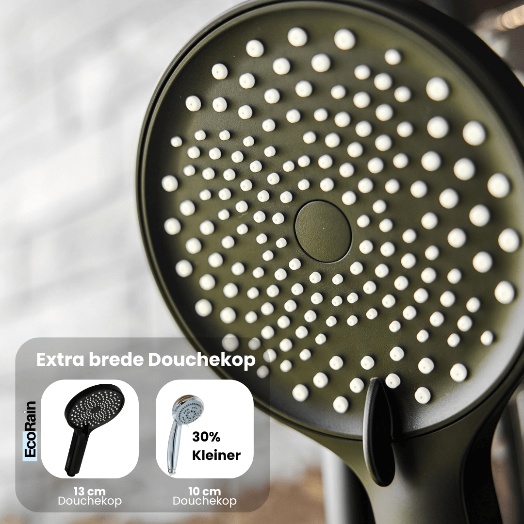 Water-saving Shower Head Charly 13 cm - Black