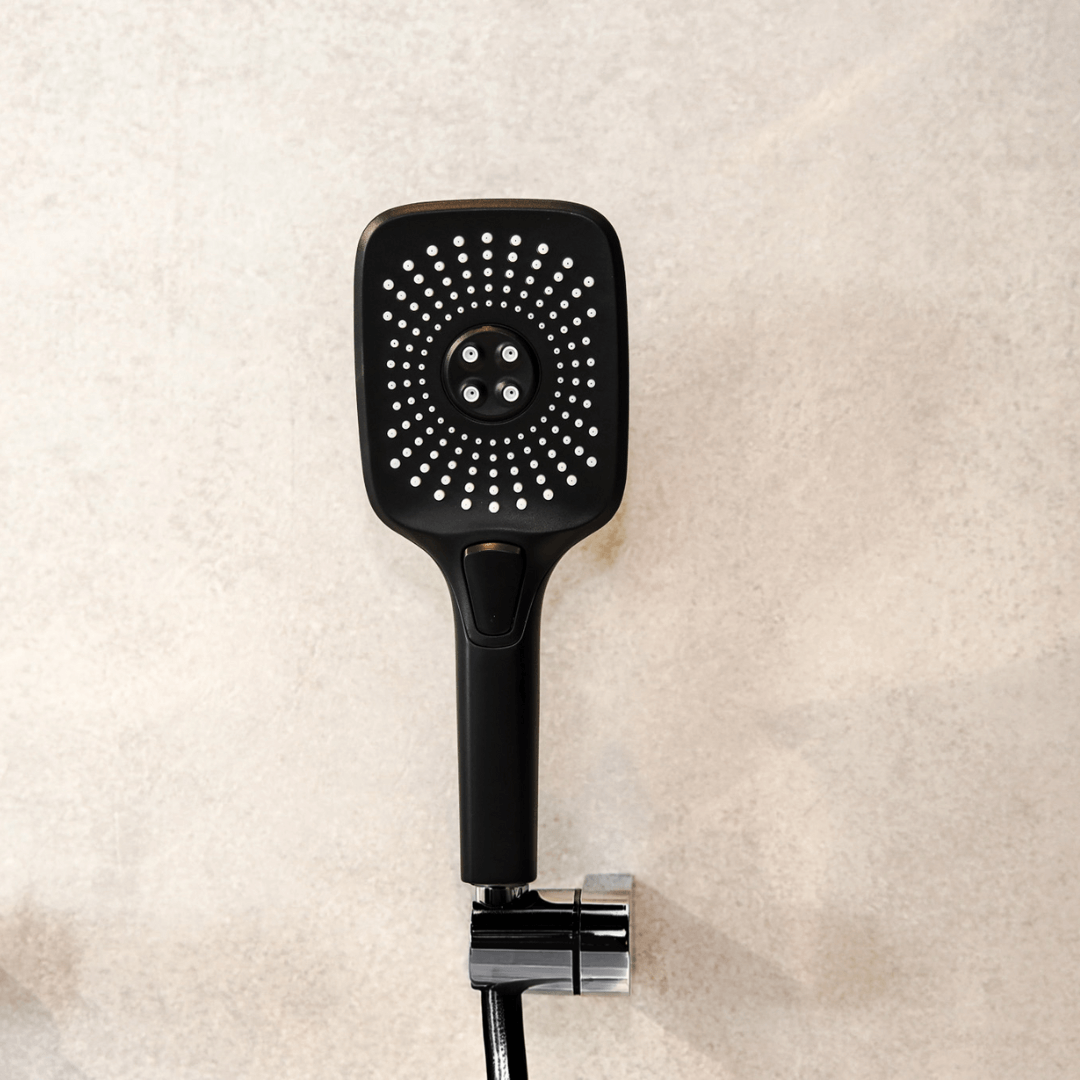 Waterbesparende Douchekop Melvin 12 cm - Zwart