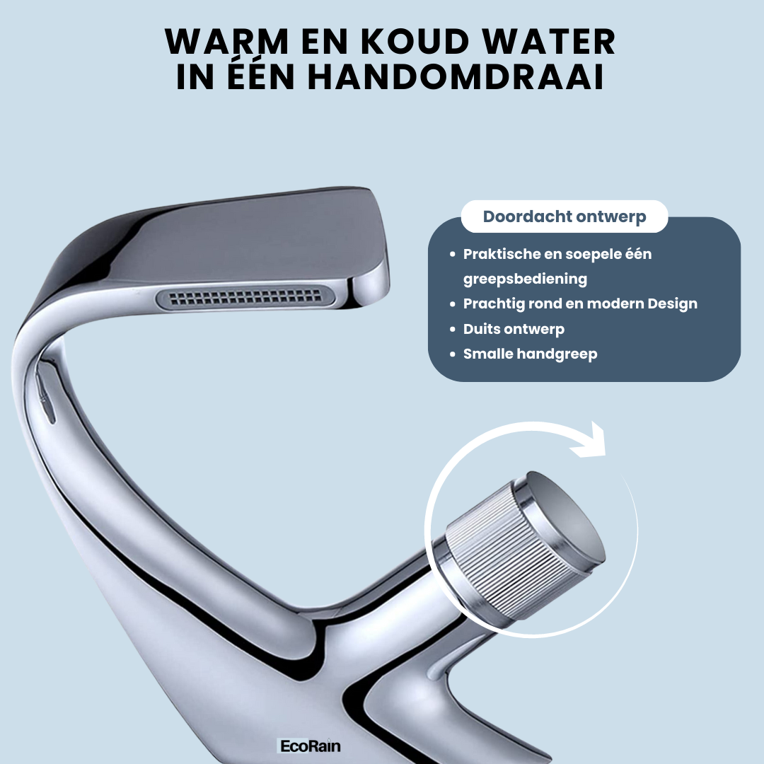 EcoRain Basin Tap Tom Waterfall - Black
